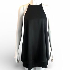 Tyche Black Halter Mini Dress
